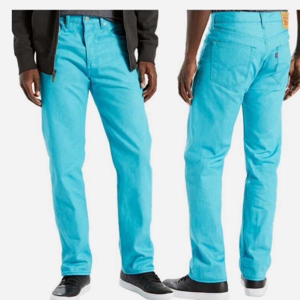 Men's Turquoise Levi’s Blue Jeans 36x34